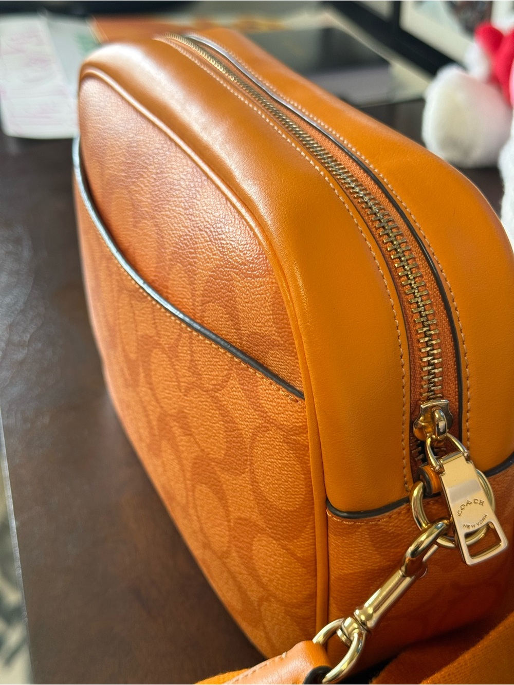 Coach Orange Signature Camera Crossbody - Picture 3 of 16